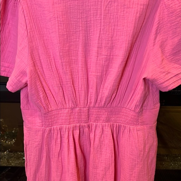 Boden Pink A Line Cotton short Sleeve Dress size 12L - Picture 11 of 16